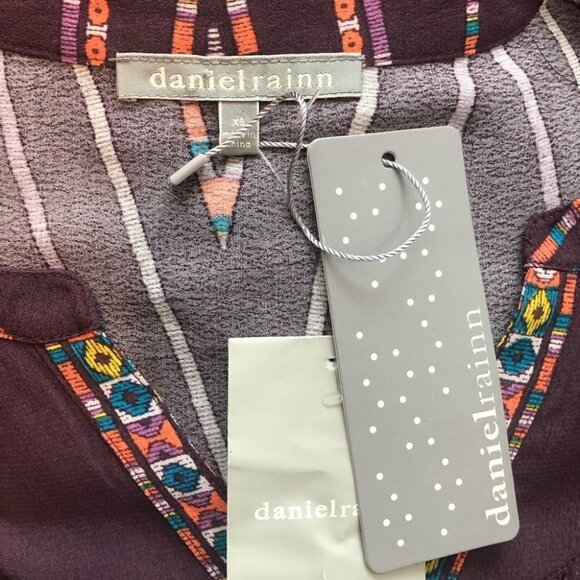 DANIEL RAINN Button Up Light Low Boho Blouse - Picture 9 of 11